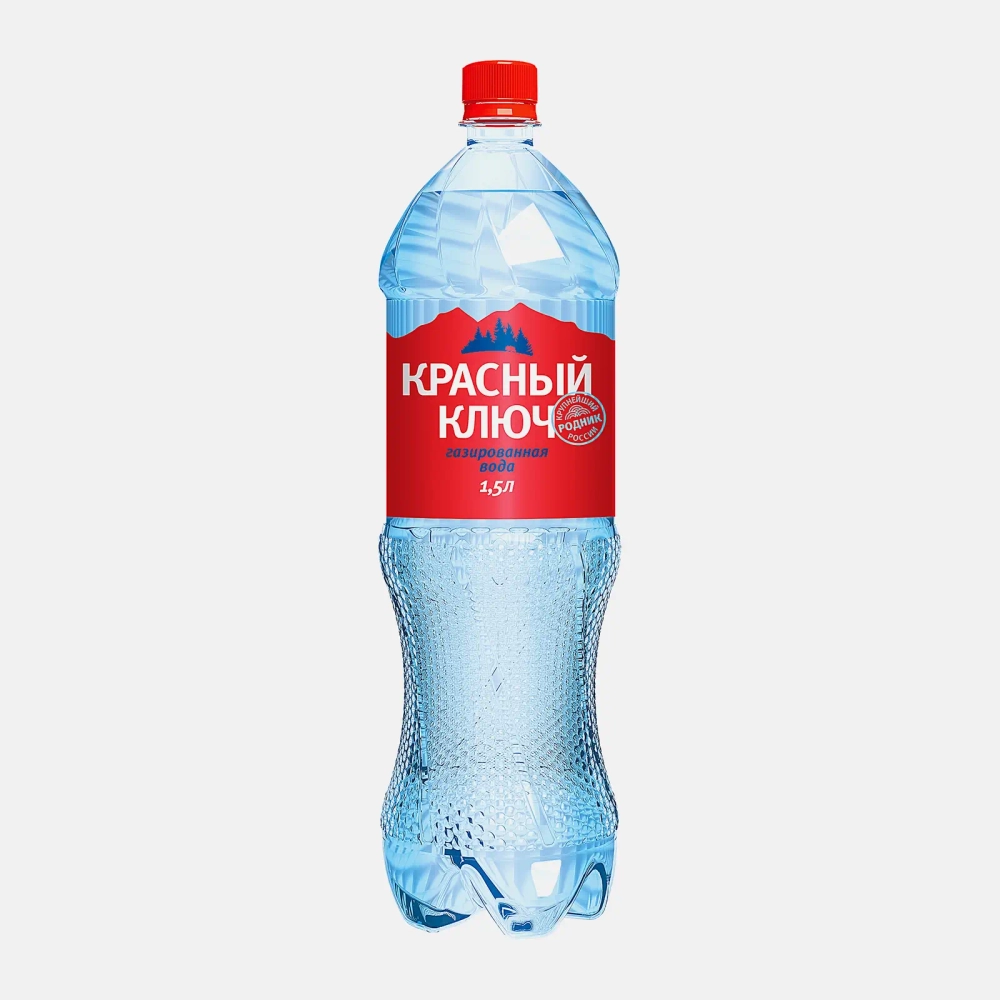 Вода Красный Ключ природная газированная 1.5л