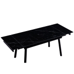 Стол керамический LA ALTA TORONTO Shashi black 140-200/90*76, каркас черный