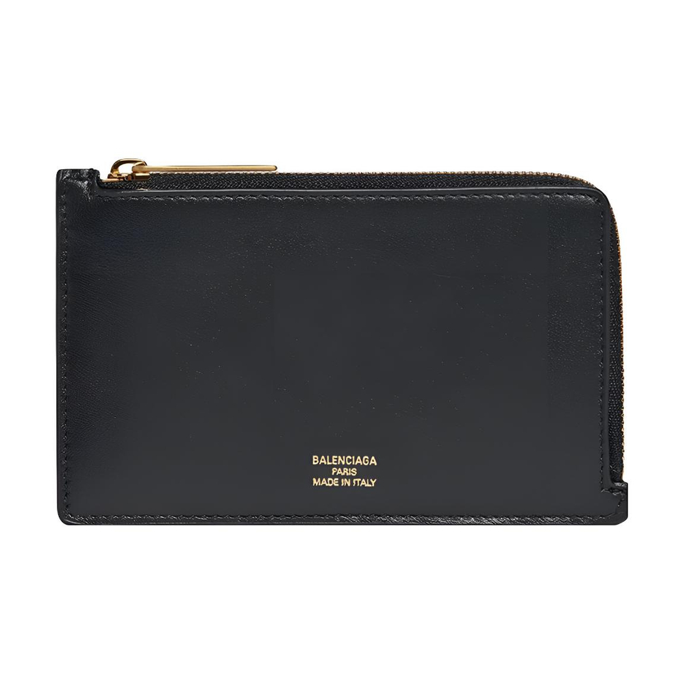 Balenciaga Calfskin Coin Purse, Card Holder Regular Women"s Black
