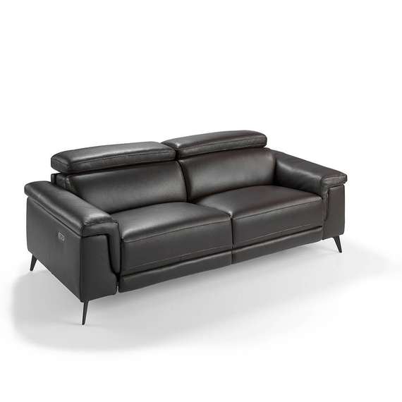 Трехместный диван с реклайнером Angel Cerda 5319-3P, темно-коричневая кожа