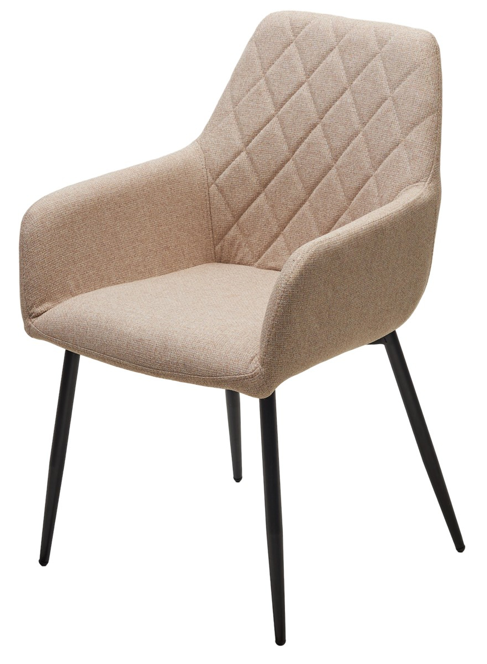 Стул М-City DISAUR Novara Barrel-09 Бежевый, ткань, Черный каркас