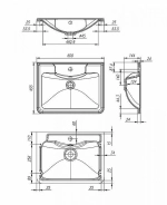 Тумба с раковиной BelBagno ALBANO 2C PIA 60 Bianco Lucido