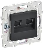 SKANDY Розетка компьютерная двойная RJ45 кат.6 SK-K04G графит IEK