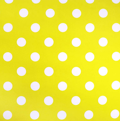Ткань плательная Кашибо белый горох на жёлтом, d 4,2 см