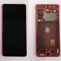 SAMSUNG GALAXY S20 FE 4G (SM-G780F) Дисплей в сборе с тачскрином и рамкой красный Оригинал