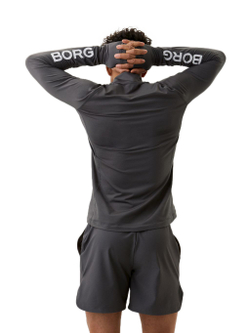 Мужская теннисная кофта Björn Borg Borg Graphic Midlayer Half Zip M - серый