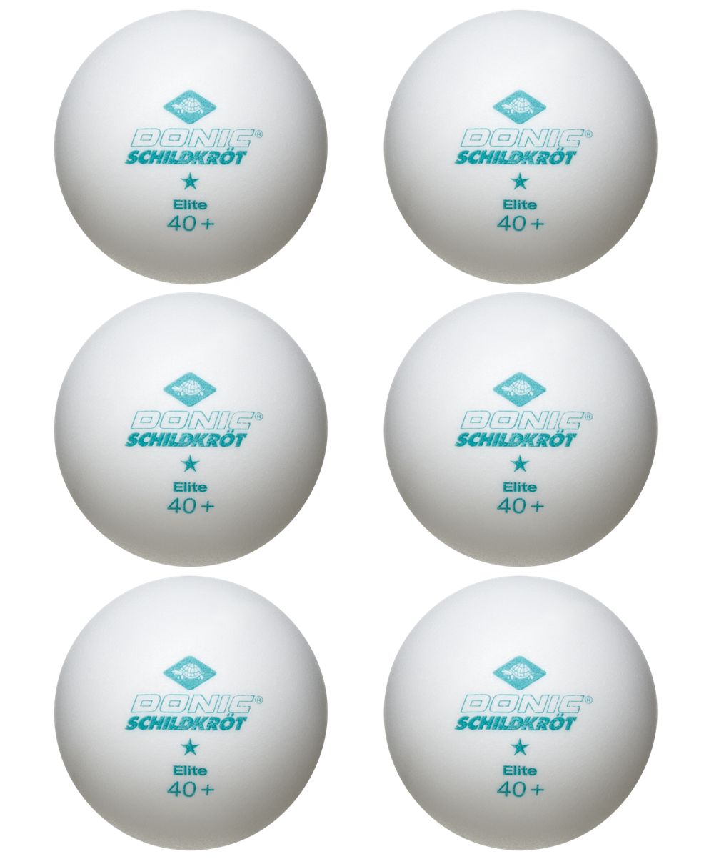 Мяч для настольного тенниса 1* Elite, белый 6 шт.
