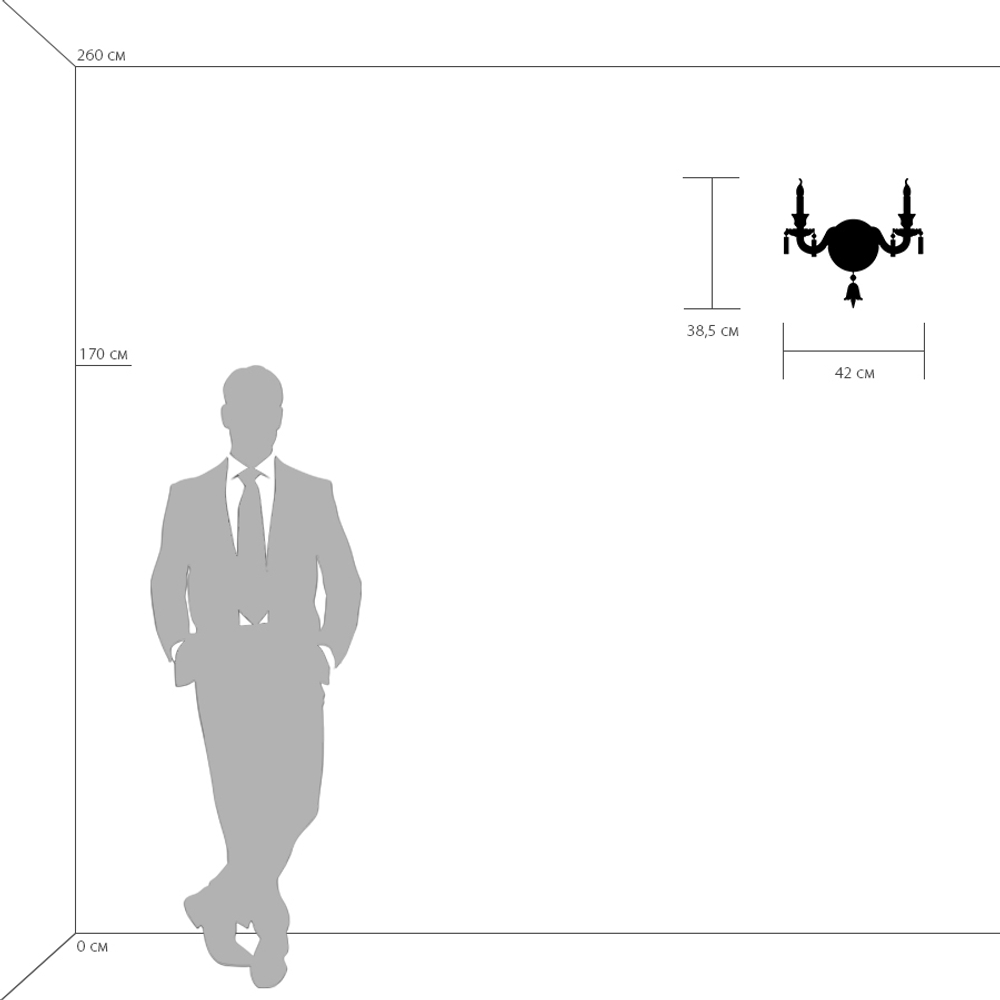 716624 Бра CAMPANA 2х60W E14 ХРОМ