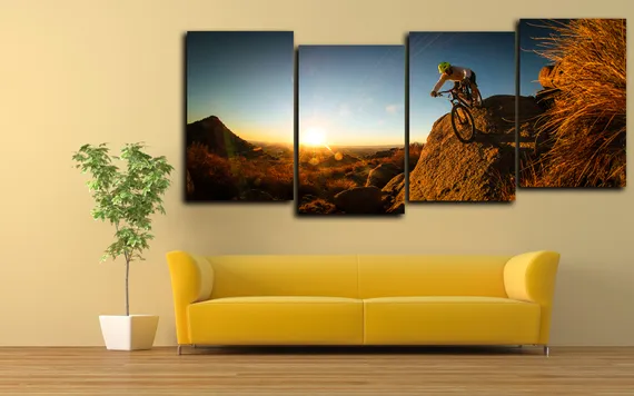 Модульная картина "Горный байк"
