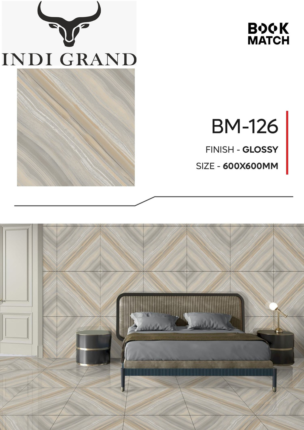 Керамогранит Book Match BM-126 60х60