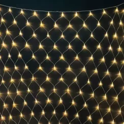 Светодиодная сетка 2*2 м., 256 теплых белых LED ламп, прозрачный ПВХ, LTC (NTL256M-10-2WW)