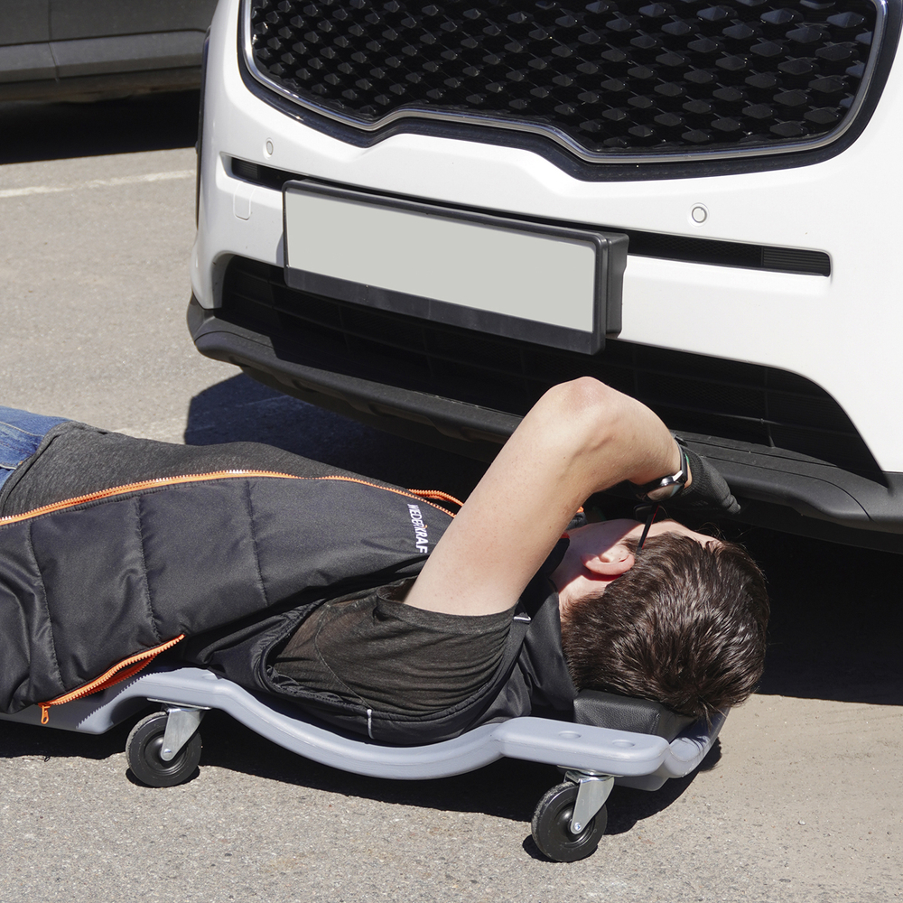 OPT-40130G Лежак ремонтный, подкатной, пластиковый, серый