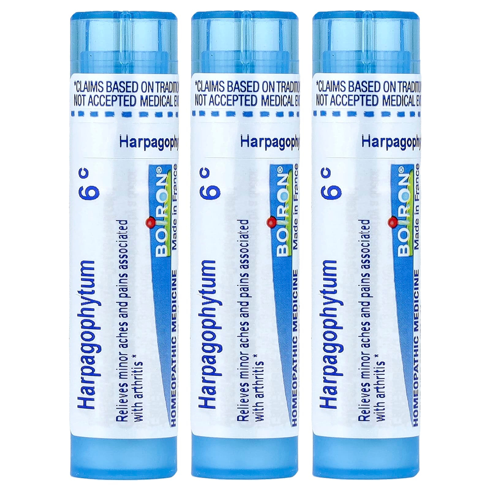 Boiron, Гранулы из гарпагофитума (Harpagophytum Meltaway), 3 тюбика, 80 гранул в каждом