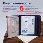 Папка для конференций BRAUBERG А4 6 отделений черная Россия (2 штуки в упаковке)