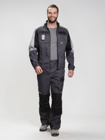 Костюм Вектрон-1 (тк.Смесовая,240) брюки, т.серый/св.серый/черный