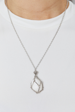 Авоська-подвеска для кристаллов серебристая S