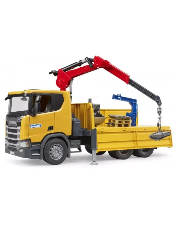 Автомобиль Bruder Scania Super 560R с краном-манипулятором