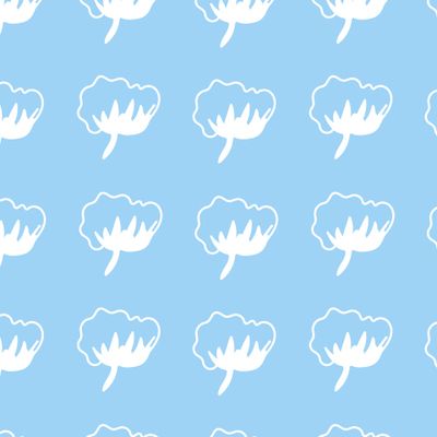 Бесшовный принт c зимней ботаникой