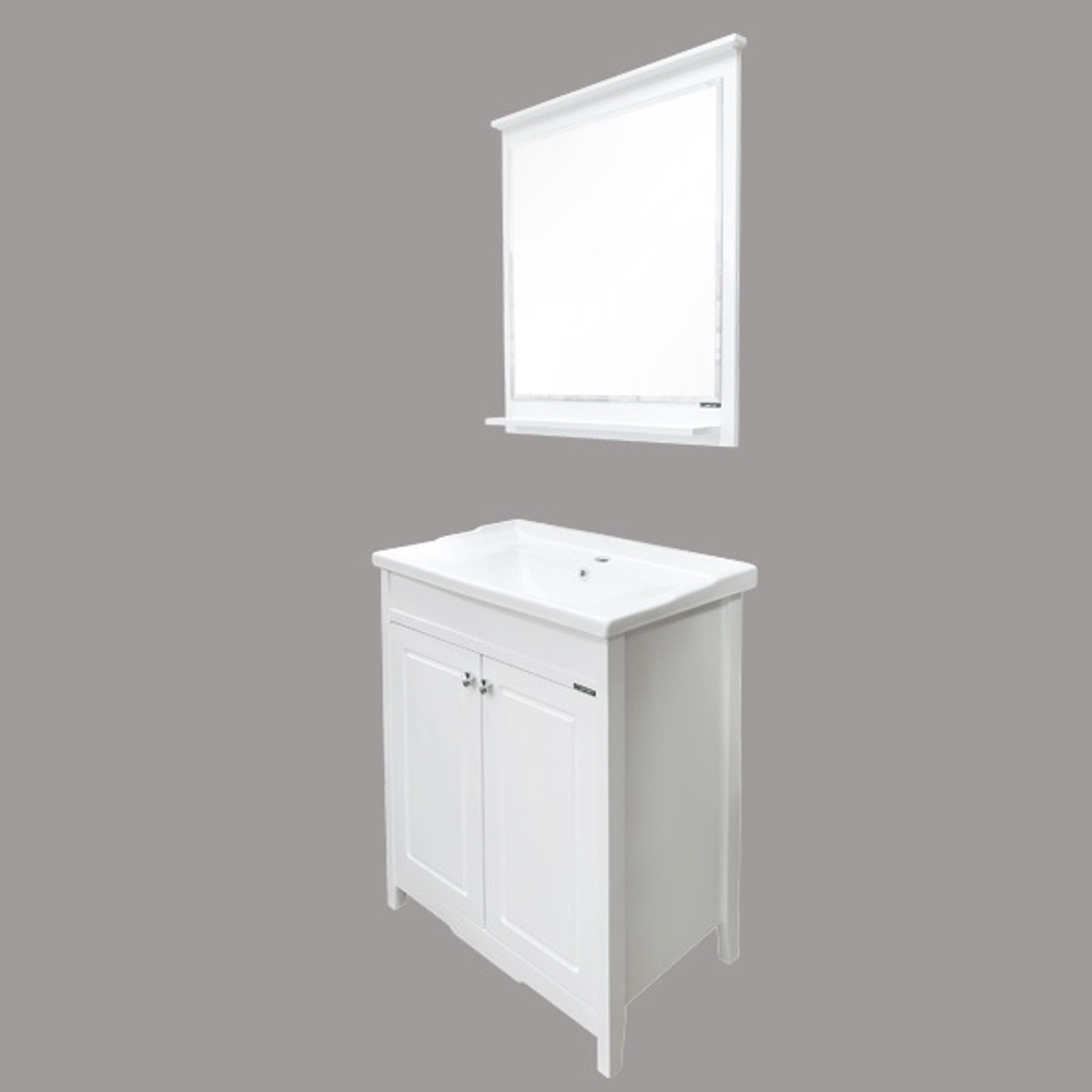 Comforty. Тумба-умывальник "Тбилиси-70" белый глянец с раковиной Comforty XD-F70