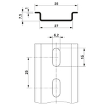 0843103 - NS 35/ 7,5 PERF 2000MM VPE 10 - DIN-рейка перфорацией