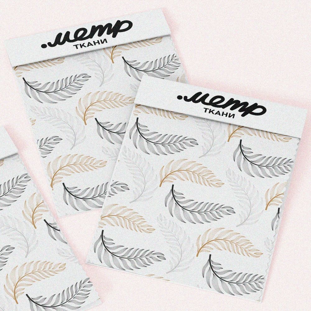 Ткань ниагара аккуратные контурные листья