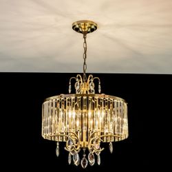 Citilux Инга CL335163 Люстра подвесная хрустальная Бронза