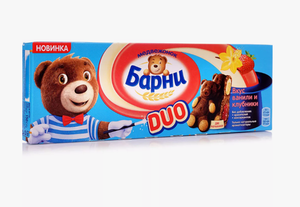 Пирожное Барни с клубничной начинкой и со вкусом ванили 150г