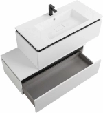 Тумба с раковиной Cezares Slider 100 SLIDER-1000-1C-SO-BO белая матовая