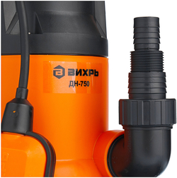 Поверхностный насос дренажный насос ВИХРЬ ДН-750 (750 Вт) черный