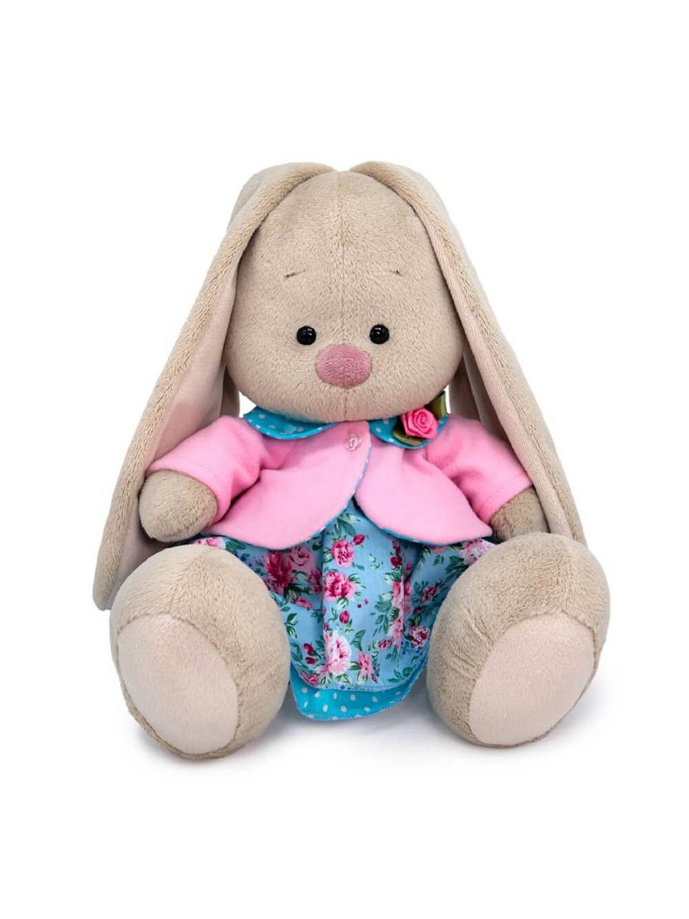Мягкая игрушка Зайка Ми в юбке и жакете с розочкой 23см