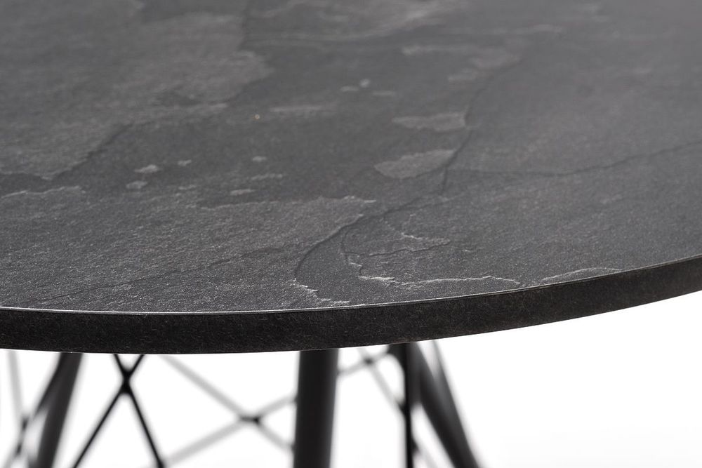 "Конте" интерьерный стол из HPL круглый Ø70см, цвет "серый гранит"