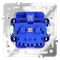 Розетка встраиваемая VOLTUM S70 с заземлением 16А, (кашемир)