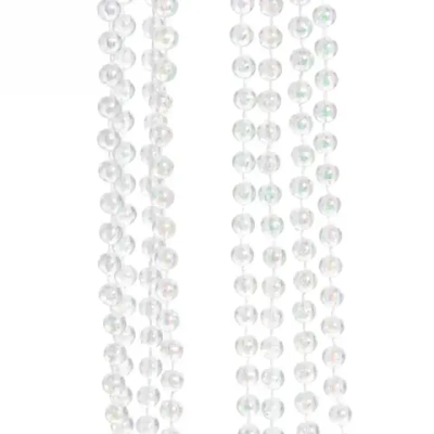 Бусы на ёлку 2,7м «Шарики» d-6мм, Перламутр