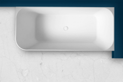 Ванна из искусственного камня ABBER Stein AS9621-1.7 R белая матовая  170x75 см