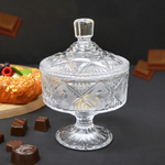 Ваза для конфет и печенья на ножке d13см h18см, TG012