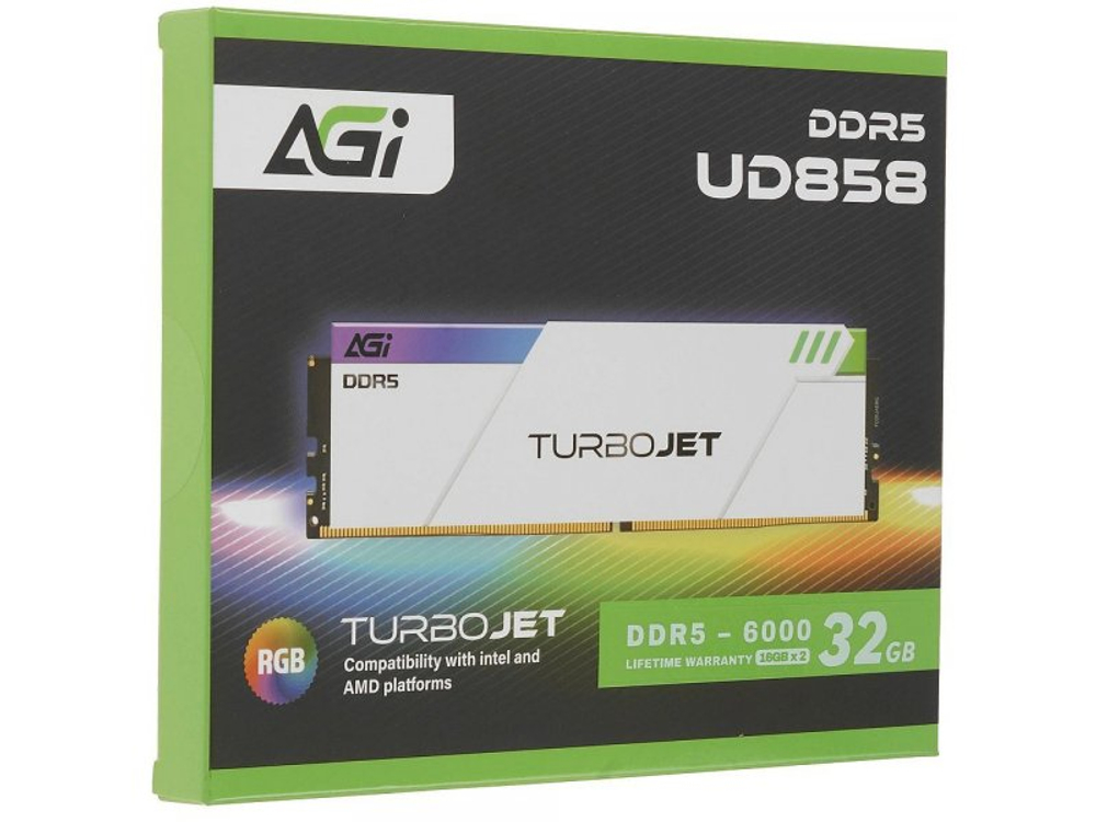 Оперативная память AGI AGI6APD16UD858-DC, DDR5 2х 32ГБ 6000 МГц, DIMM, RTL
