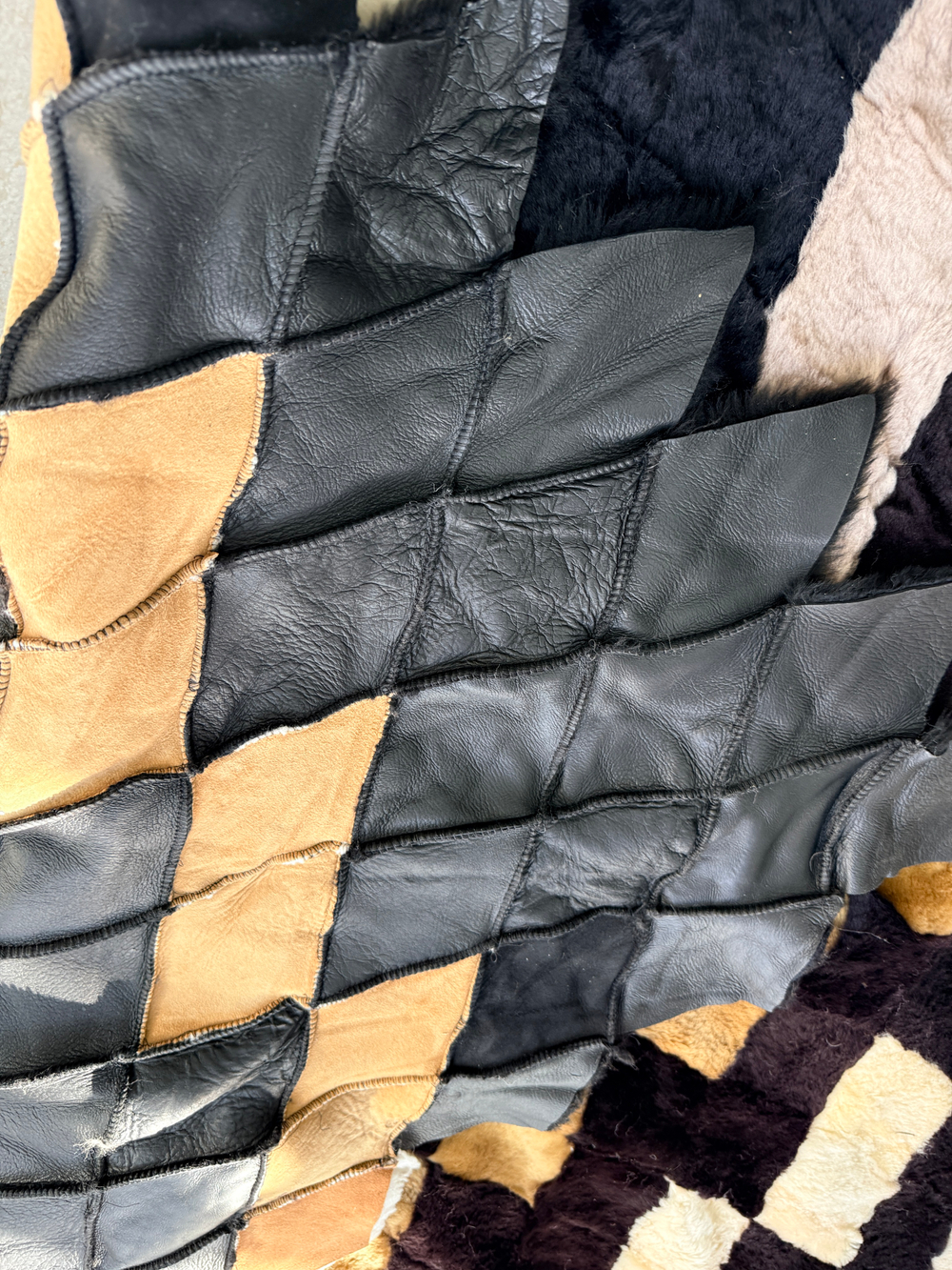 Покрывало меховое ковер из шкуры овчины