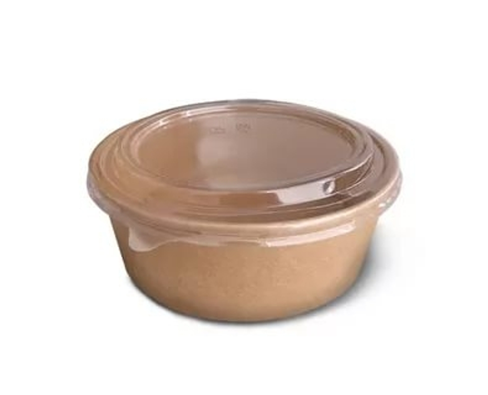 Упаковка круглая для супов, каш Round Bowl,d-100,500мл,h-95мм КРАФТ /5 шт.