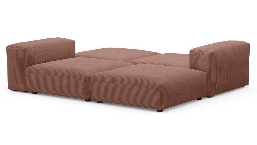 Диван Фиджи Cilium Coral 242*137*62 см, Розовый Вельвет Нераскладной Фиеста