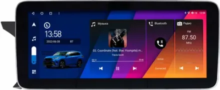 Магнитола для Mercedes-Benz C-класс (W204) 2011-2014 - Canbox H-Line 0105 монитор 12.3" QLED в стиле MERCEDES на Android 10, ТОП-процессор, CarPlay, 4G SIM-слот
