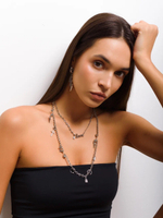 Колье "Piercing cross" Silver