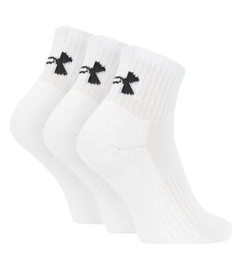 Теннисные носки Under Armour Core Quarter 3P - White