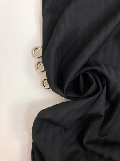 Костюмная вискоза принт полоска, черный, жаккард