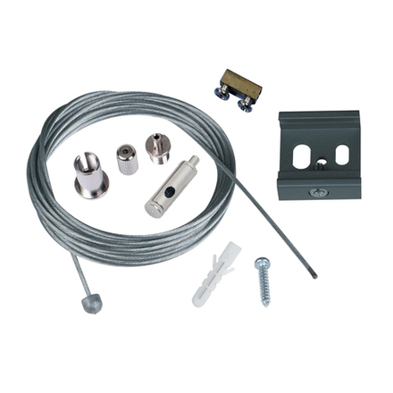 UFB-H42 SILVER 1 POLYBAG Набор для подвесного монтажа трехфазных шинопроводов. Регулируемая длина. Цвет серебряный. ТМ Uniel.