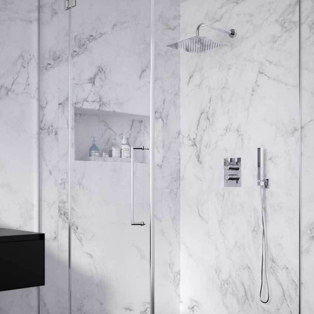 Встраиваемый термостатический смеситель для душа с тропическим и ручным душем BLAUTHERM 948712RK250