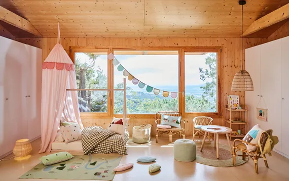 Чехол для подушки Leshy 100% хлопок с домом 45 x 45 cm