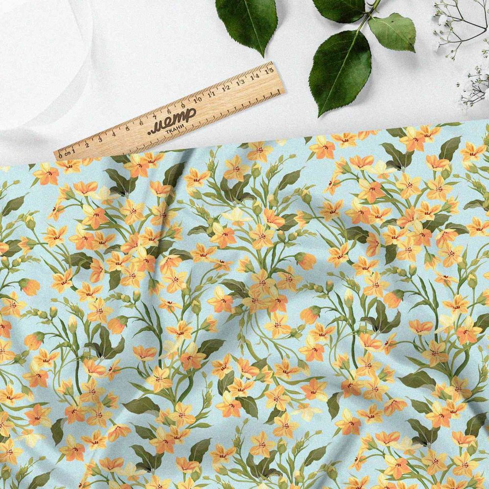 Ткань атлас цветочные переплетения