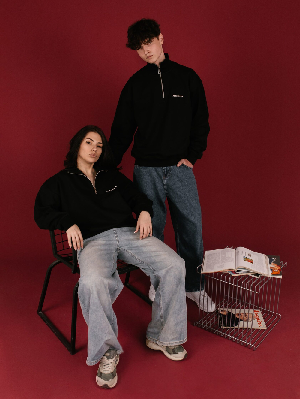 Cвитшот UNIFORM Half-zip Heavy Classic, Черный