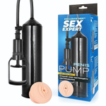 Черная вакуумная помпа с реалистичной вставкой (Цвет: черный)