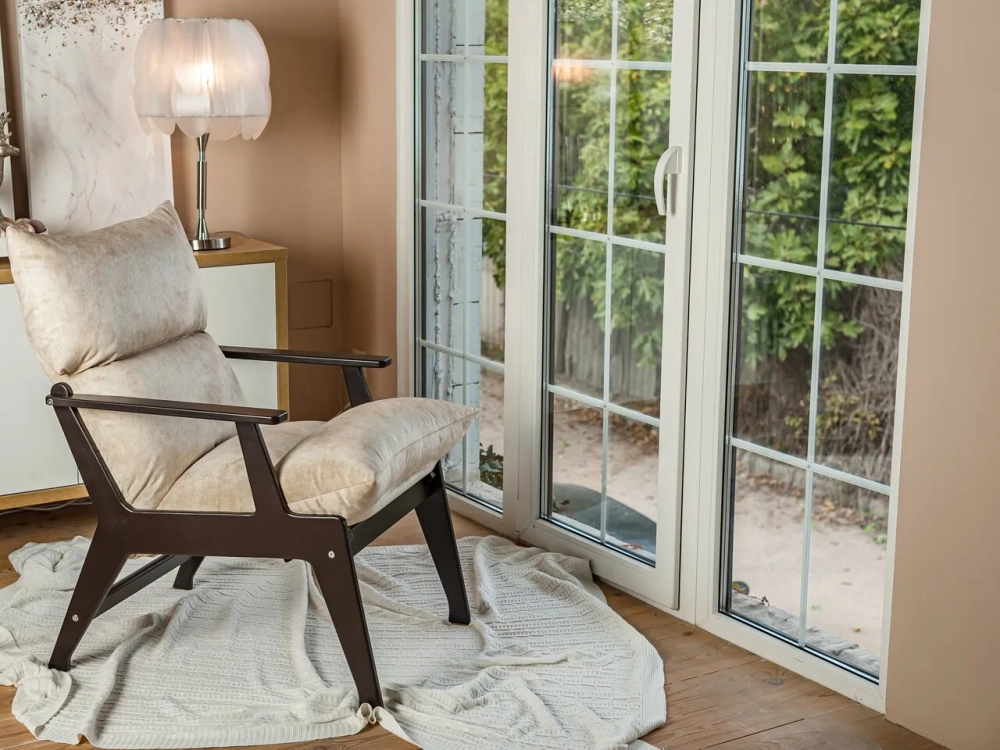 Кресло "Луна" Невада латте, Орех